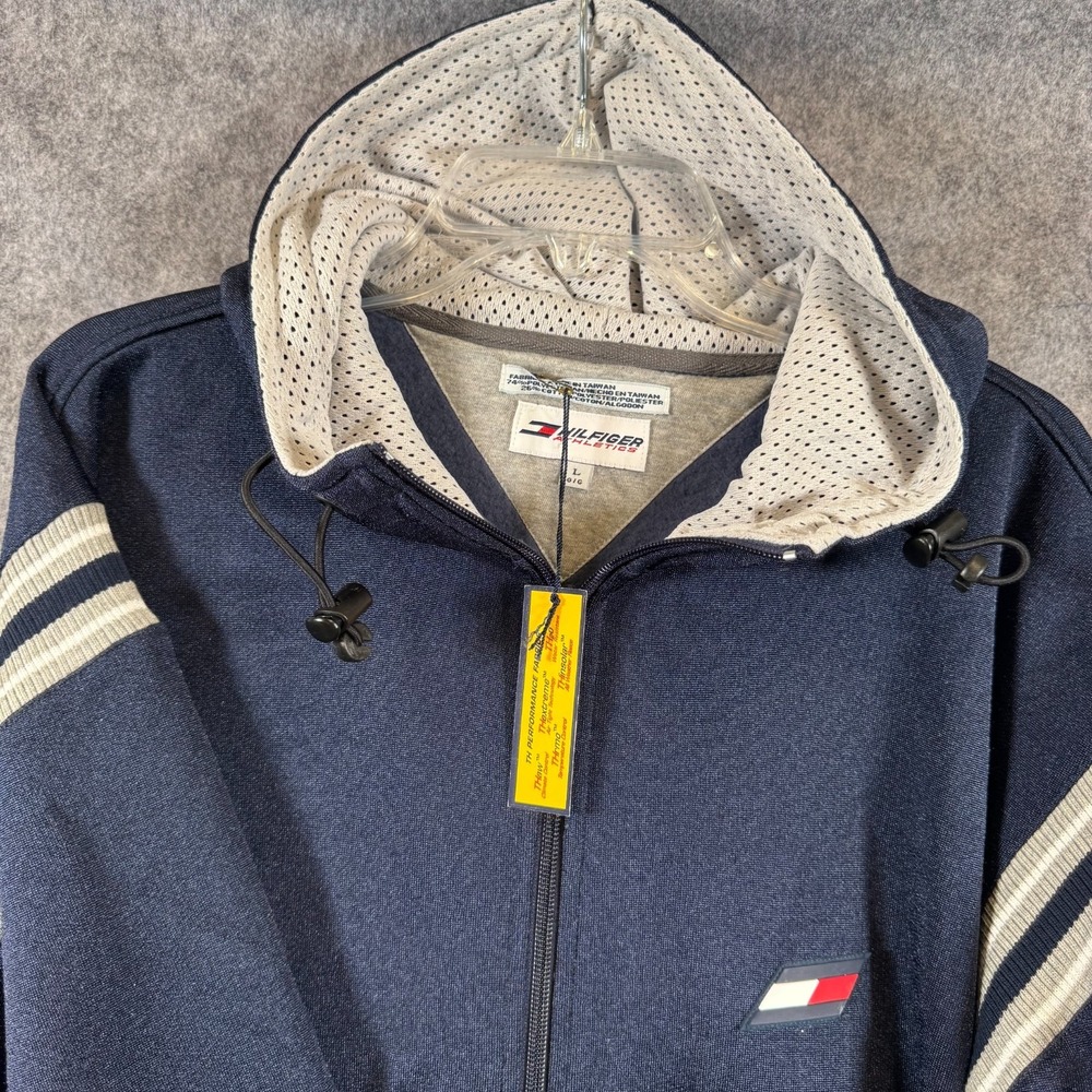 Vintage Tommy Hilfiger Athletics Full Zip Track Jacket Mens Large 90s Deadstock
